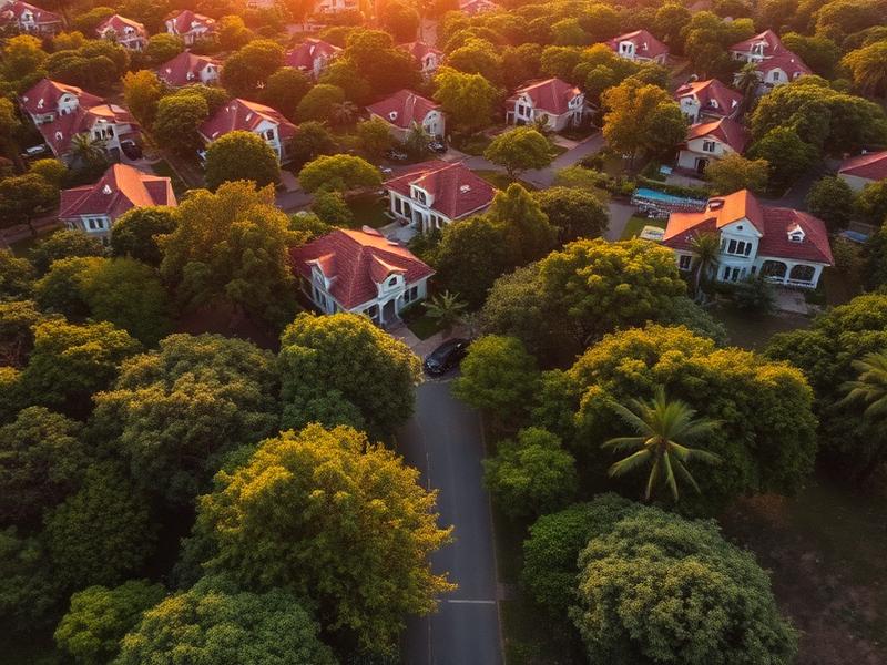 Quartier résidentiel de Cocody à Abidjan